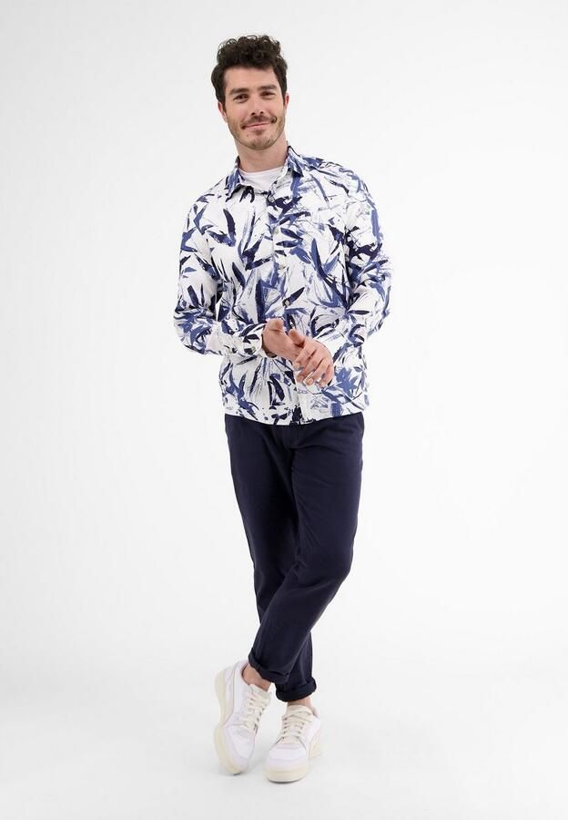 Lerros Overhemd met lange mouwen linnen overhemd met bloe druk AOP - Foto 6