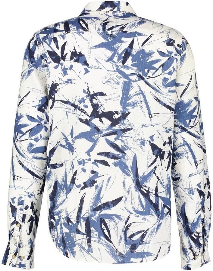 Lerros Overhemd met lange mouwen linnen overhemd met bloe druk AOP - Foto 2