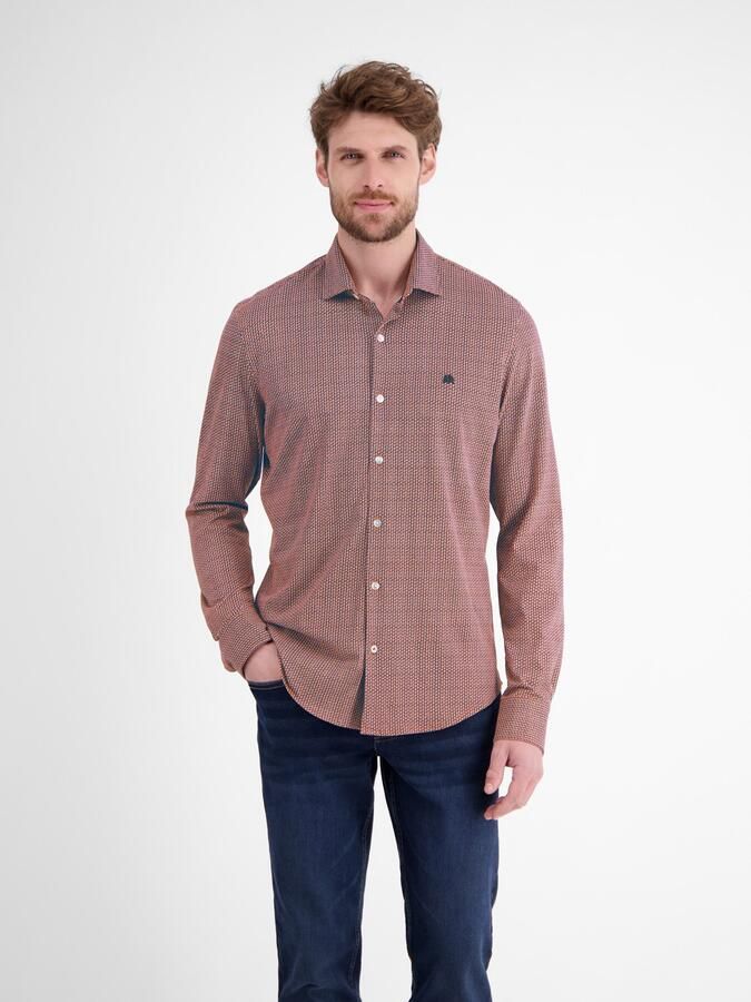 Lerros Overhemd met lange mouwen met geborduurd logo - Foto 3