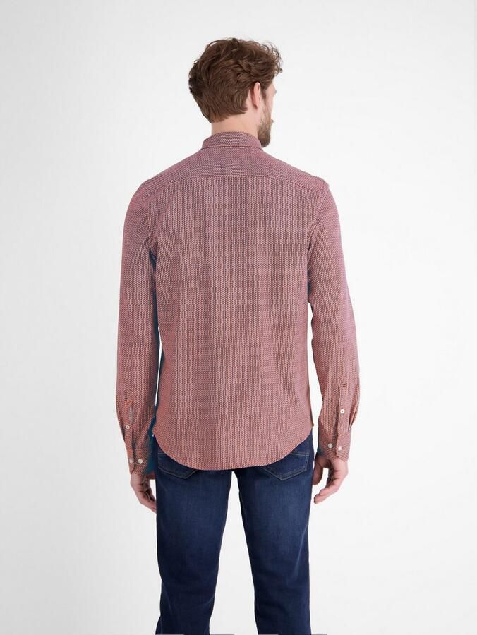 Lerros Overhemd met lange mouwen met geborduurd logo