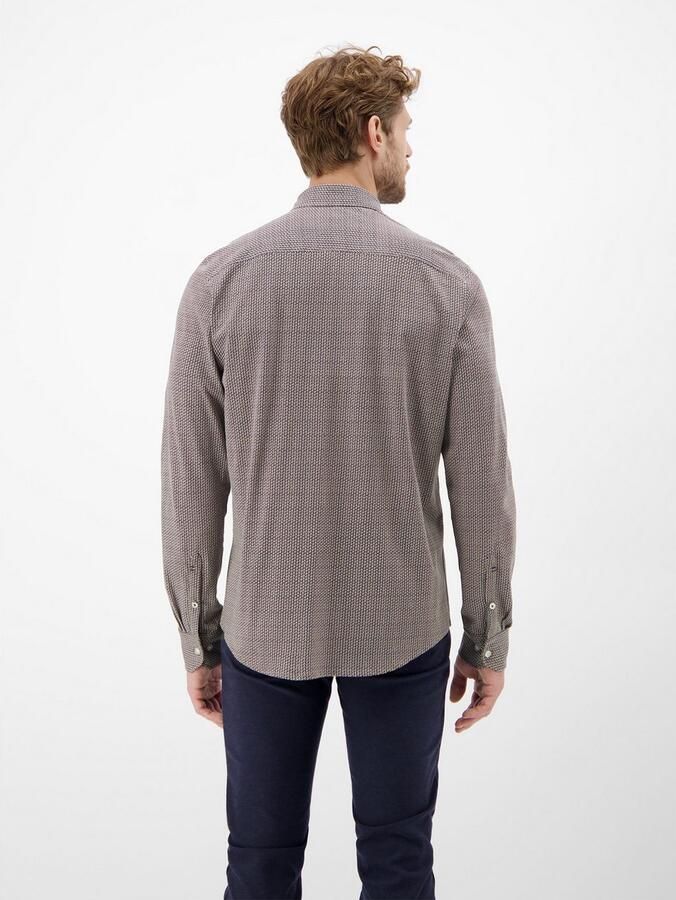 Lerros Overhemd met lange mouwen met geborduurd logo