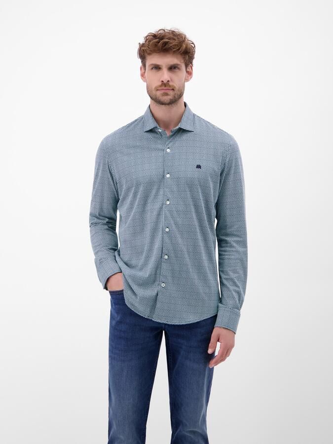 Lerros Overhemd met lange mouwen met geborduurd logo - Foto 4