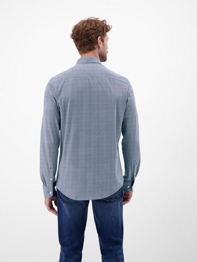 Lerros Overhemd met lange mouwen met geborduurd logo