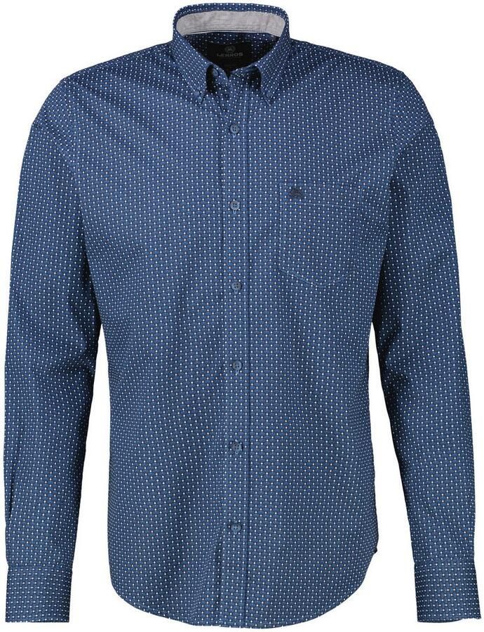 Lerros Overhemd met lange mouwen met geborduurd logo