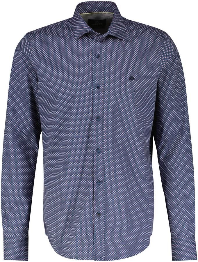 Lerros Overhemd met lange mouwen modieus overhemd met haifischkragen gedessineerd