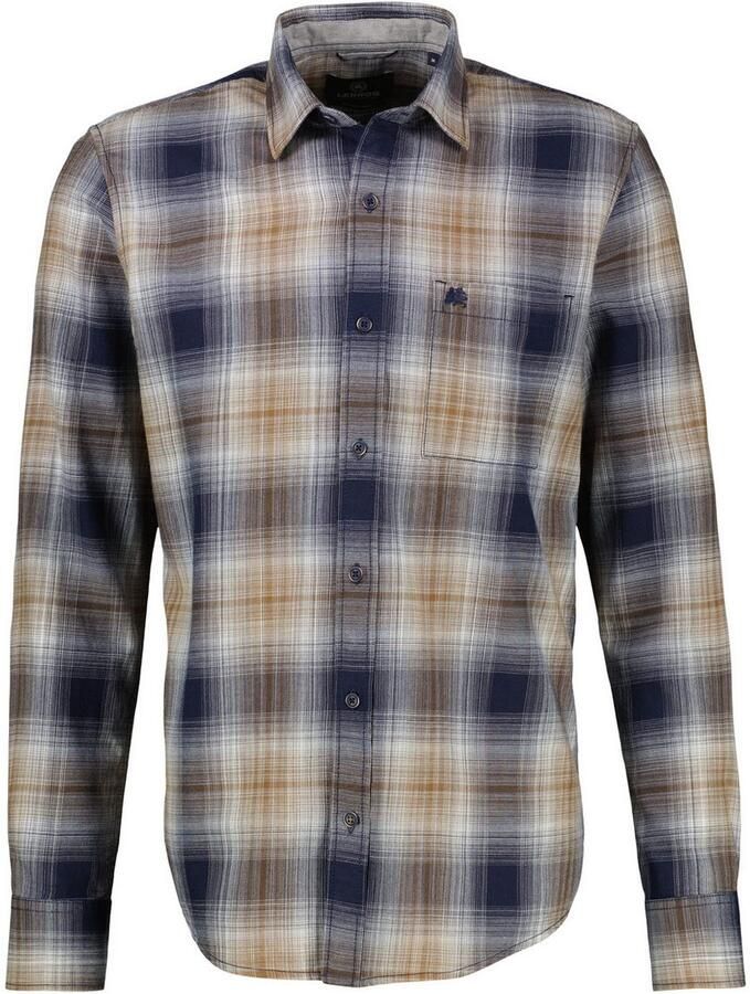 Lerros Overhemd met lange mouwen met ruitpatroon