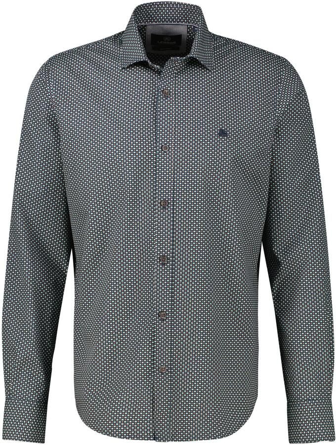 Lerros Overhemd met lange mouwen overhemd met lange mouwen in grote maten subtiel patroon
