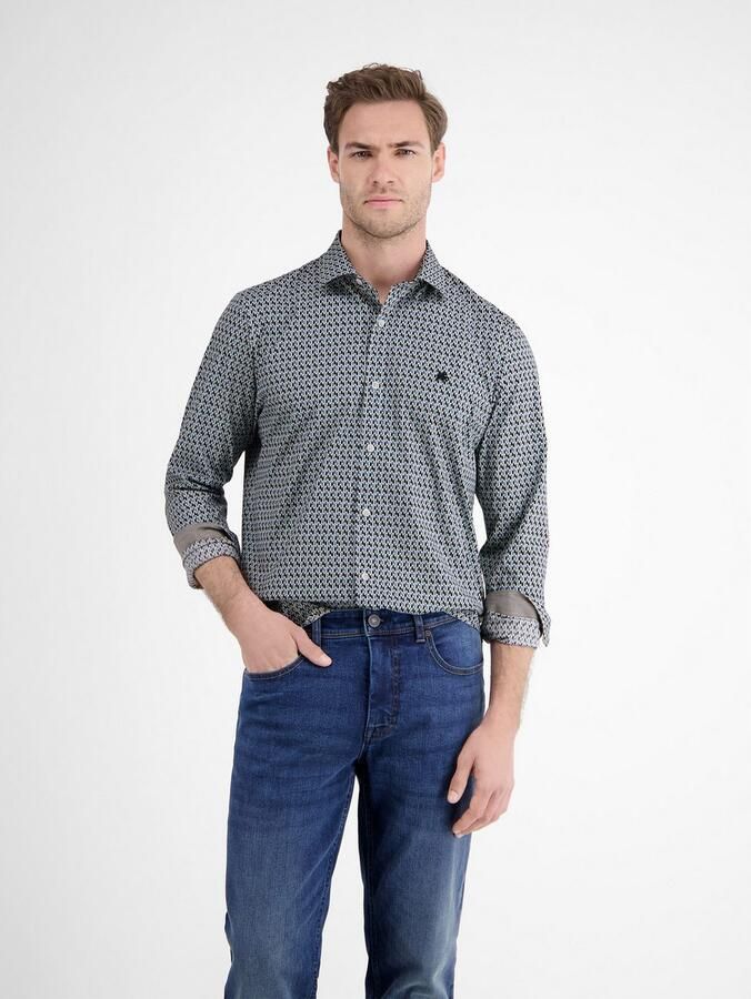 Lerros Overhemd met lange mouwen poplin overhemd met stretch - Foto 2