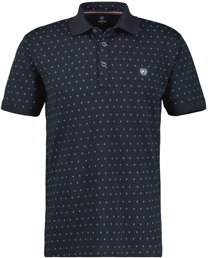 Lerros Poloshirt heren poloshirt met minimalistische print