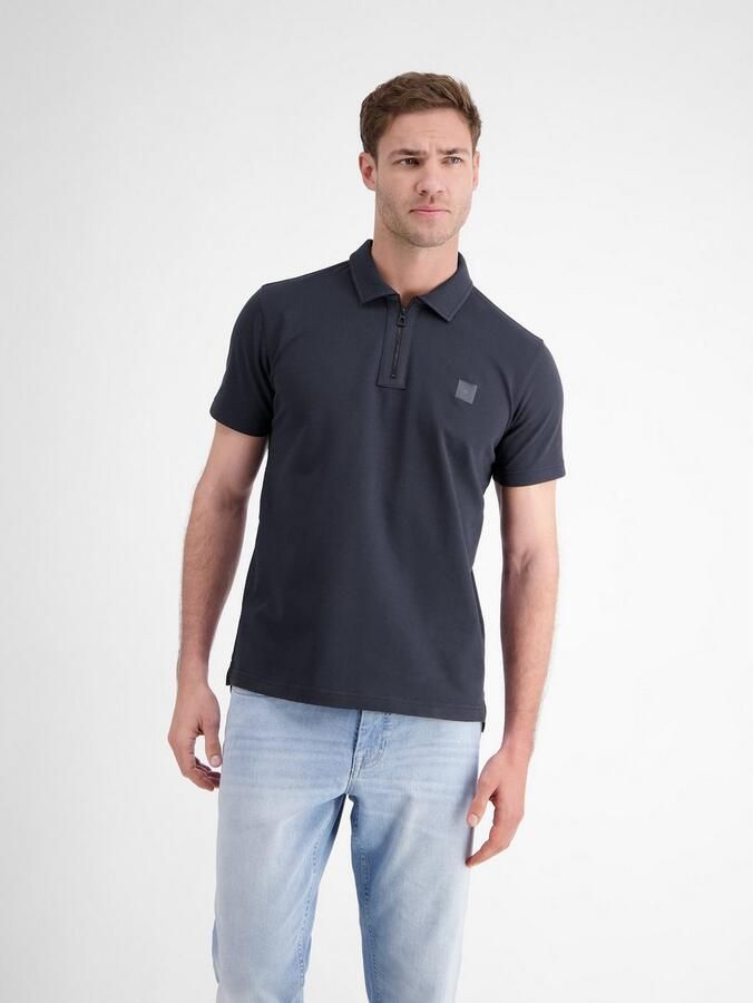 Lerros Poloshirt heren poloshirt met ritskraag - Foto 3