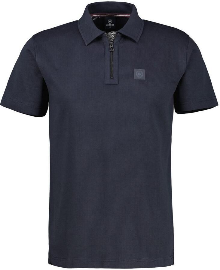 Lerros Poloshirt heren poloshirt met ritskraag