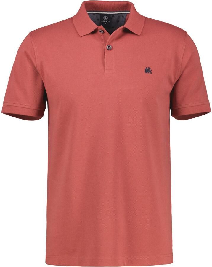 Lerros Shirt met korte mouwen met logoborduursel op borsthoogte