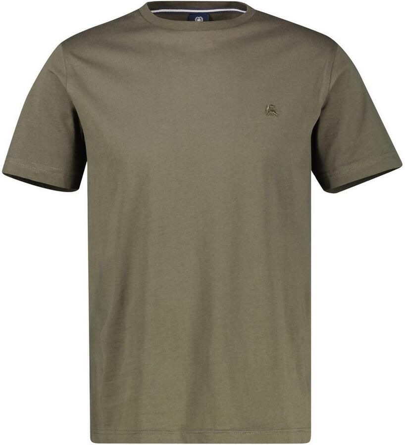 Lerros Shirt met korte mouwen met logoborduursel op borsthoogte