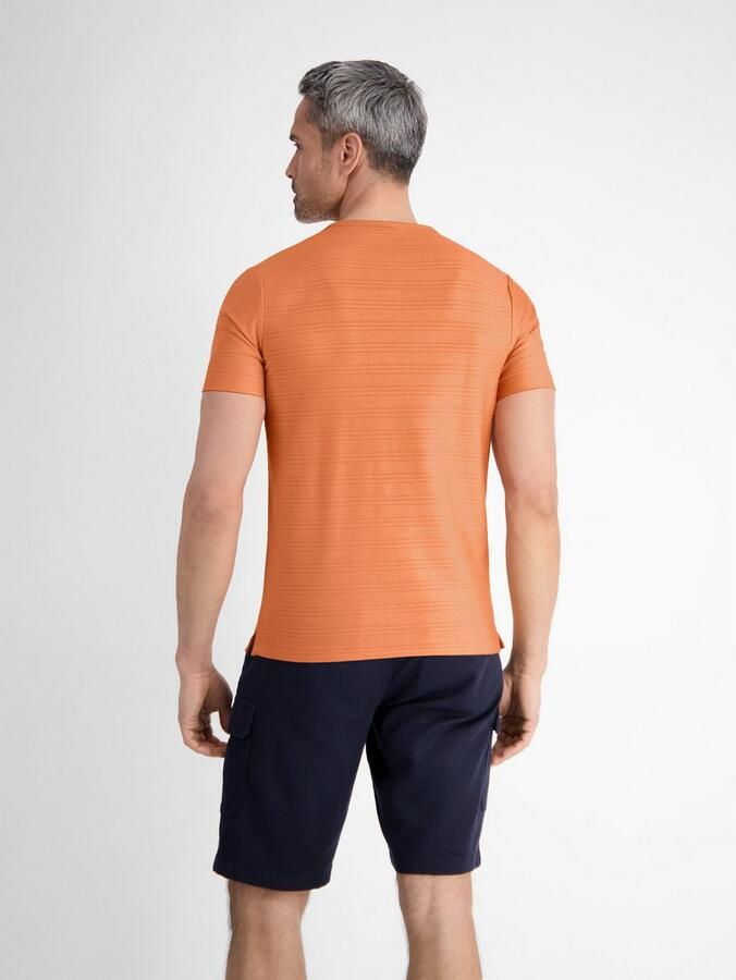 Lerros Shirt met korte mouwen met serafino-kraag en korte knoopsluiting - Foto 2