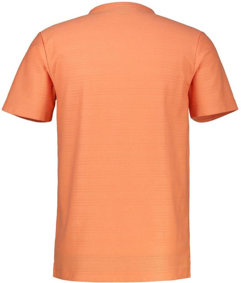 Lerros Shirt met korte mouwen met serafino-kraag en korte knoopsluiting