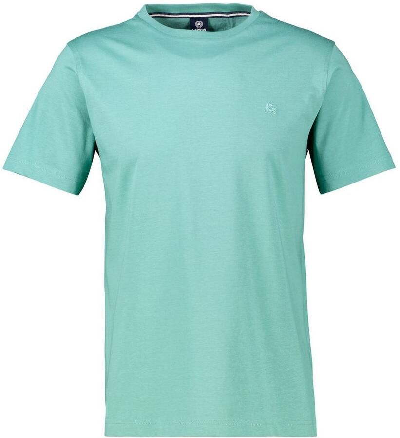 Lerros Shirt met ronde hals met geborduurd logo