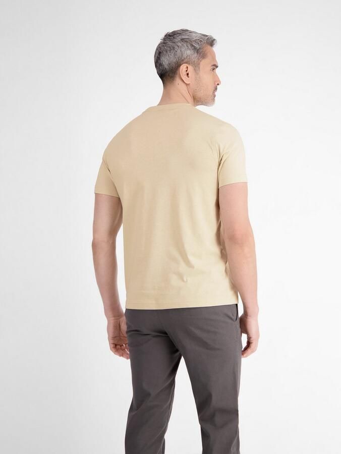 Lerros T-shirt Basic T-shirt met logostitck effen - Foto 5