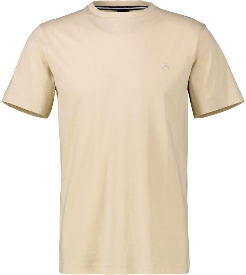Lerros T-shirt Basic T-shirt met logostitck effen