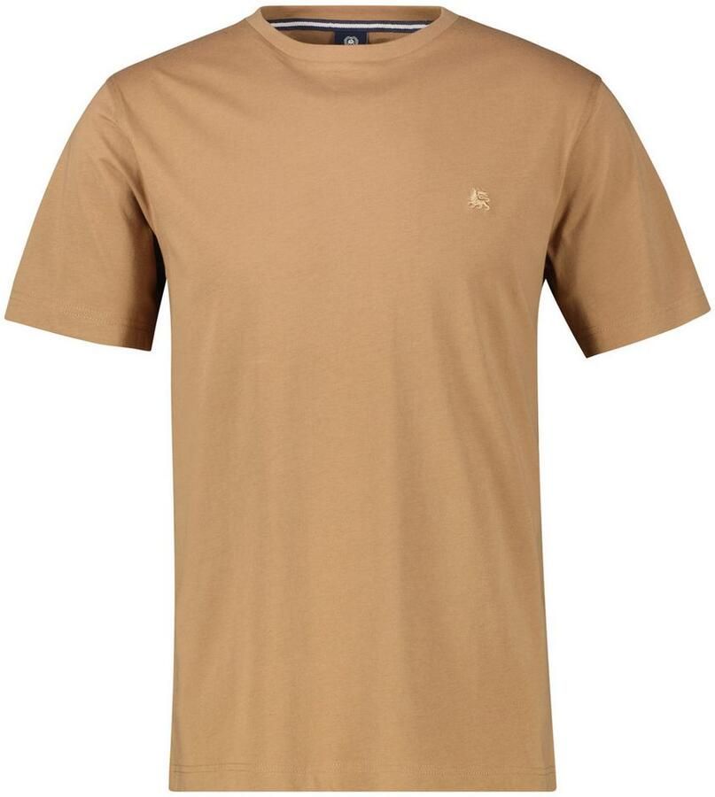 Lerros Shirt met ronde hals met geborduurd logo