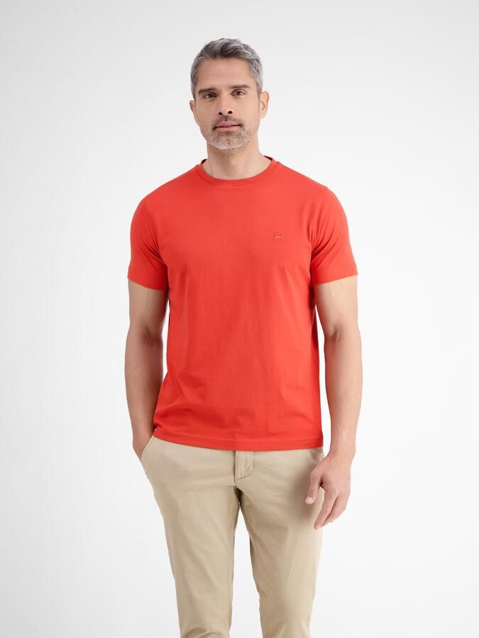 Lerros Shirt met ronde hals met geborduurd logo - Foto 3