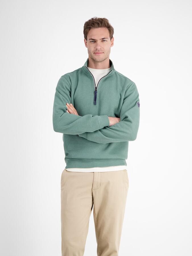 Lerros Sweatshirt effen brei troyer voor heren - Foto 8