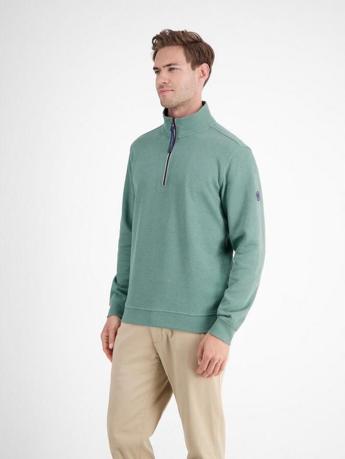 Lerros Sweatshirt effen brei troyer voor heren - Foto 2