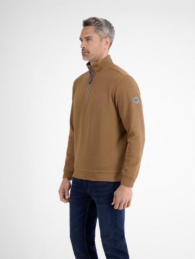 Lerros Sweatshirt effen brei troyer voor heren - Foto 2