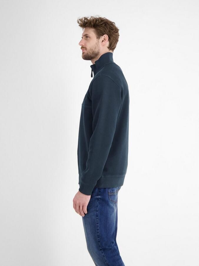 Lerros Sweatshirt Heren Troyer sportief geribbeld - Foto 3