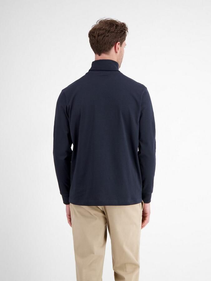 Lerros Sweatshirt Shirt met coltrui van zacht katoen