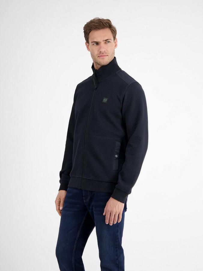 Lerros Sweatvest Heren Sweatjack in sportieve structuur - Foto 2