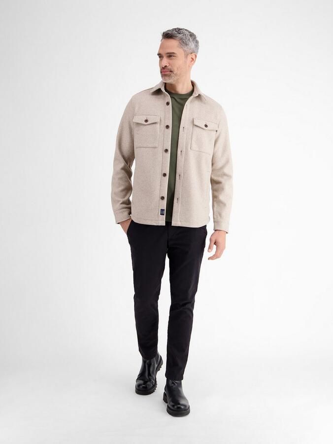 Lerros T-shirt Basic T-shirt met logostitck effen - Foto 5