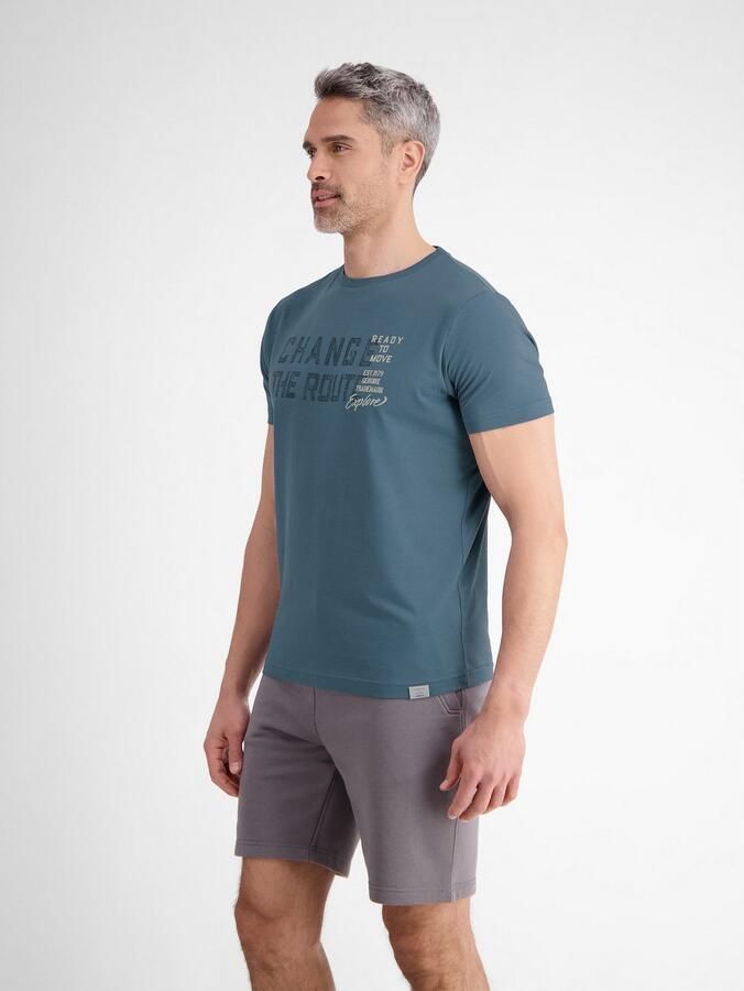 Lerros T-shirt effen T-shirt met print - Foto 2