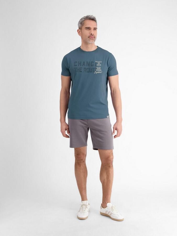 Lerros T-shirt effen T-shirt met print - Foto 3