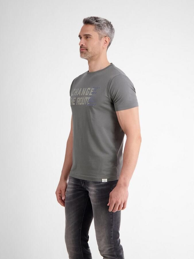 Lerros T-shirt effen T-shirt met print - Foto 2
