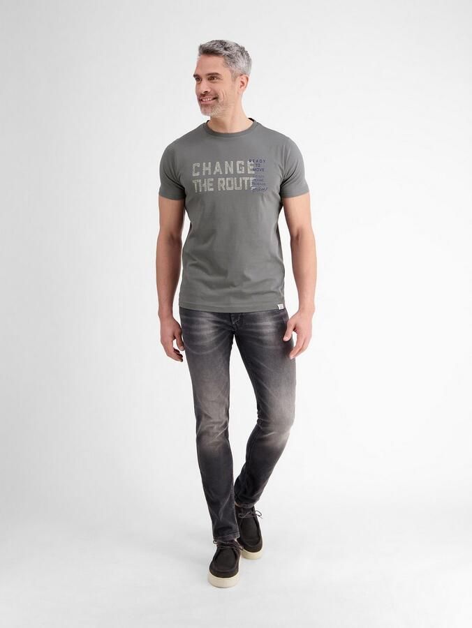 Lerros T-shirt effen T-shirt met print - Foto 4