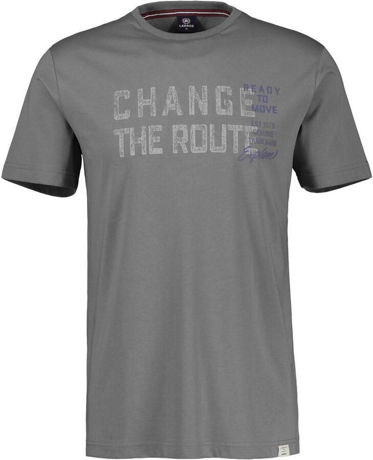 Lerros T-shirt effen T-shirt met print