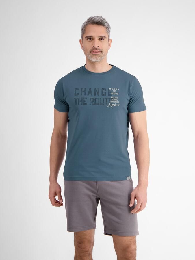 Lerros T-shirt effen T-shirt met print - Foto 4