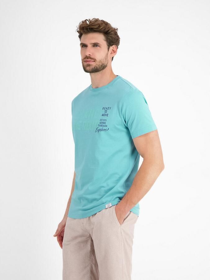 Lerros T-shirt effen T-shirt met print - Foto 3