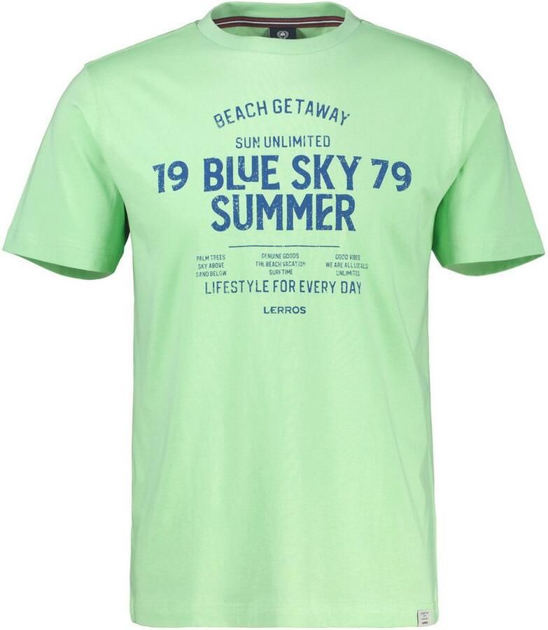 Lerros T-shirt heren T-shirt met borst-print
