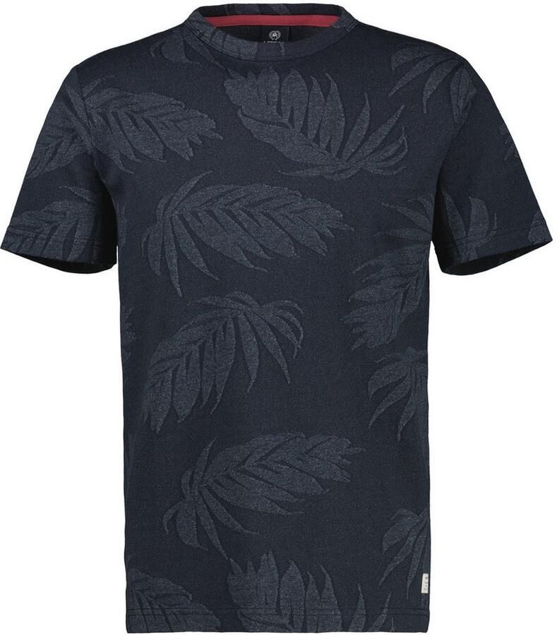Lerros T-shirt jacquard T-shirt voor heren