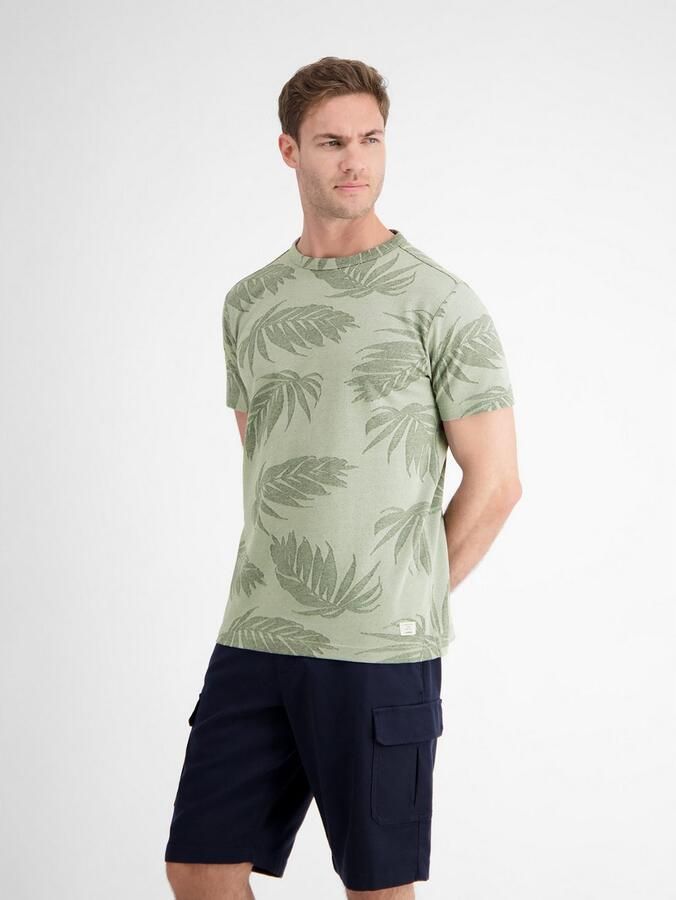 Lerros T-shirt jacquard T-shirt voor heren - Foto 6