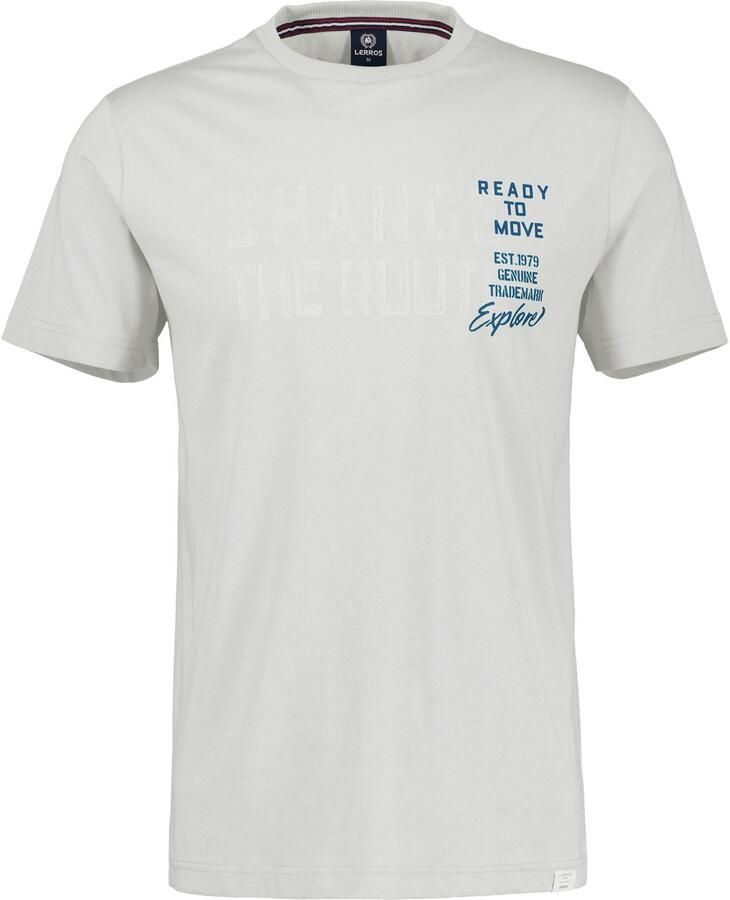 Lerros T-shirt effen T-shirt met print - Foto 2