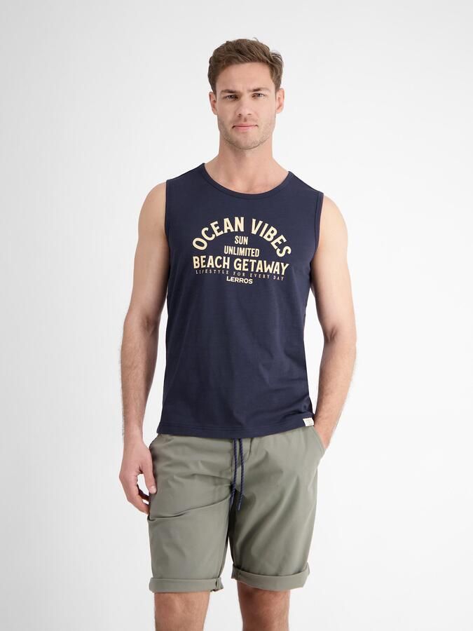 Lerros Muscle-shirt heren tanktop met borstprint - Foto 2