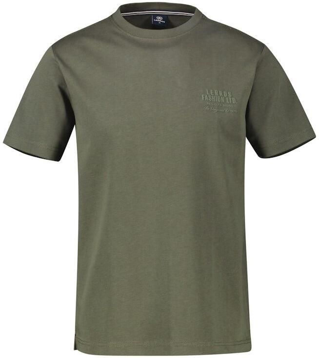 Lerros T-shirt Ronde hals met tonale print - Foto 2