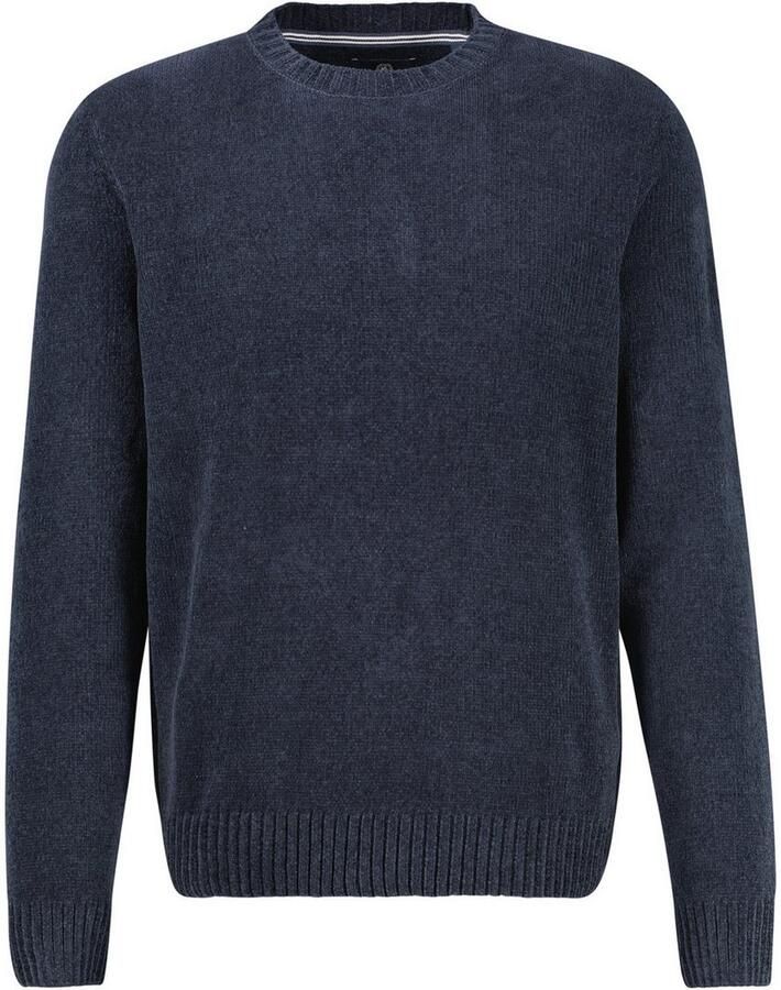 Lerros Trui met ronde hals lange mouw en met brede gebreide boorden