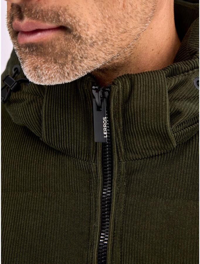 Lerros Winterjack Heren gewatteerde jas in functionele corduroy-look - Foto 2