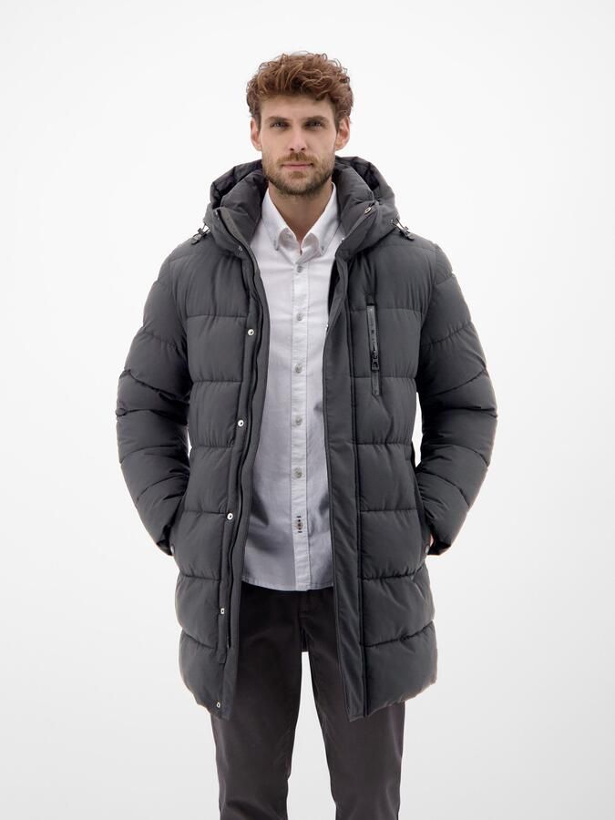 Lerros Gewatteerd jack met capuchon en borstzak - Foto 6