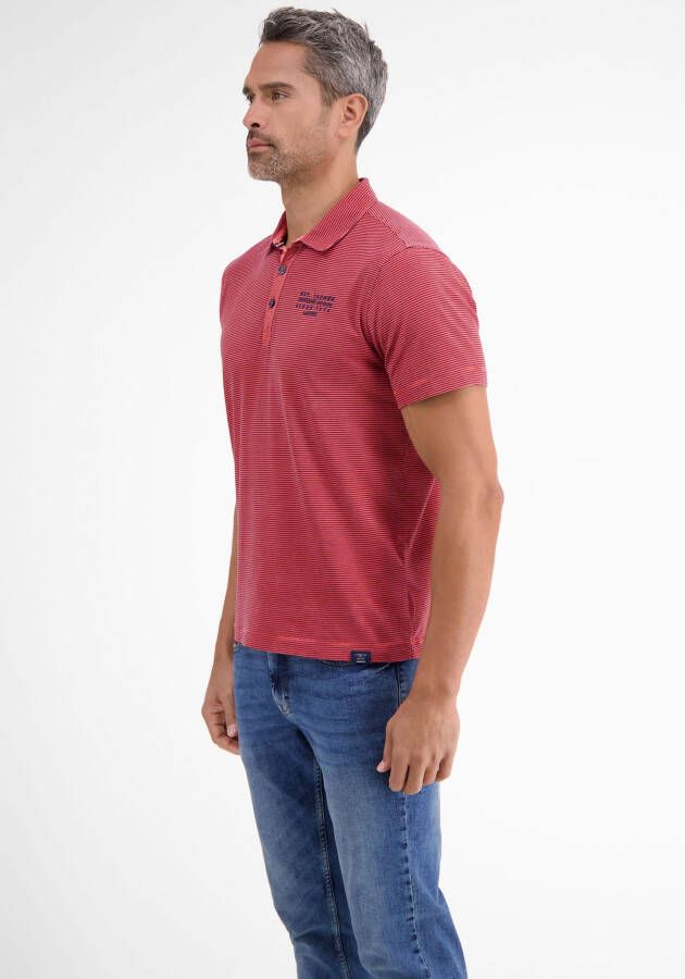 Lerros Poloshirt met knoopsluiting en labeldetail