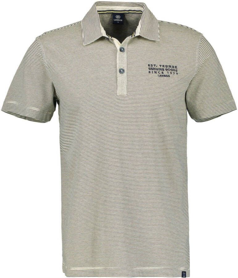 Lerros Poloshirt met knoopsluiting en labeldetail