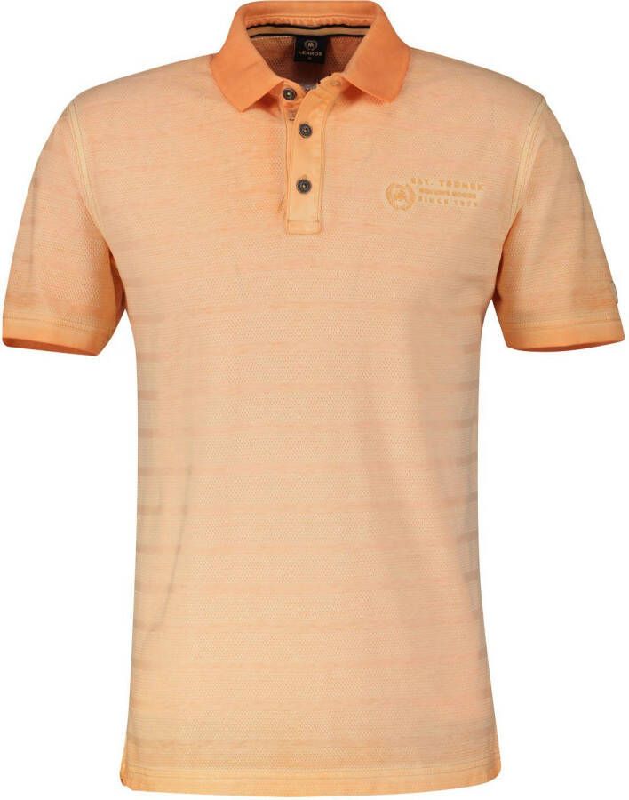 Lerros Poloshirt gestreept in structuurkwaliteit